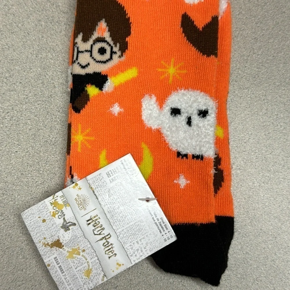 Harry Potter socks, orange moon &  owl